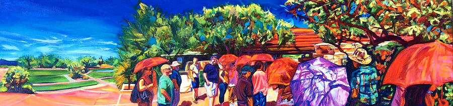 Taliesin Pilgrims Painting by Bonnie Lambert