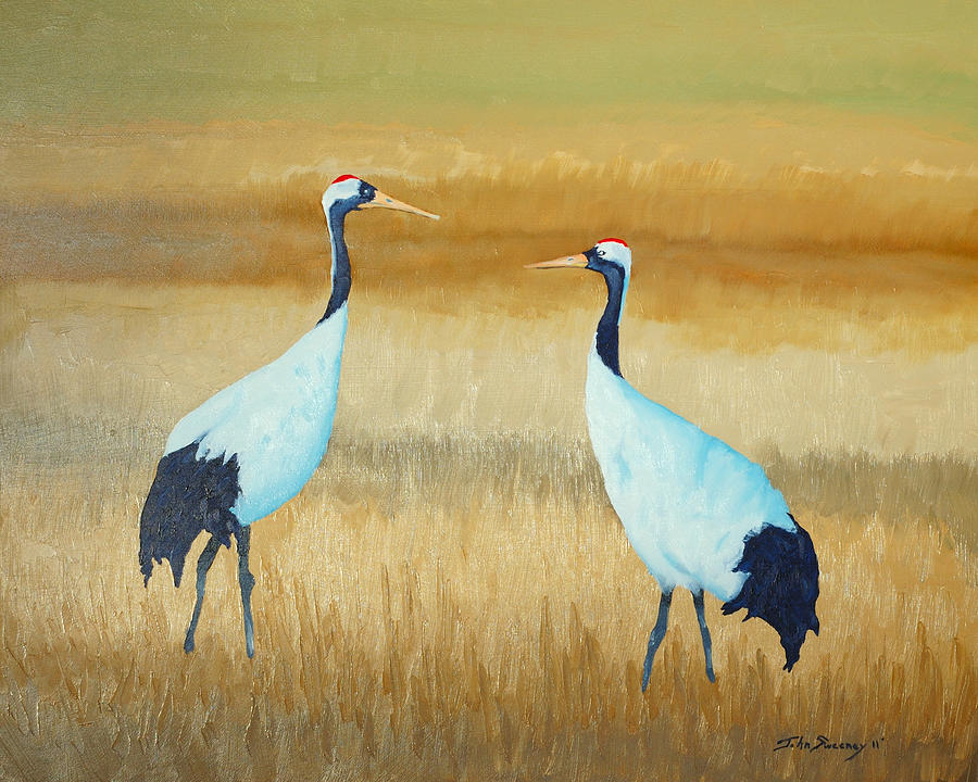 Crane Painting - Talk 2 Me by John  Sweeney