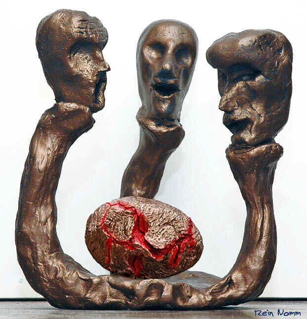 Talking Heads Sculpture by Rein Nomm