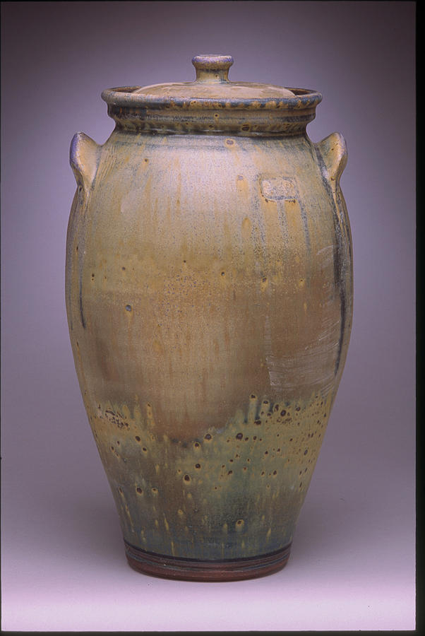 Tall Covered Jar Ceramic Art by Stephen Hawks