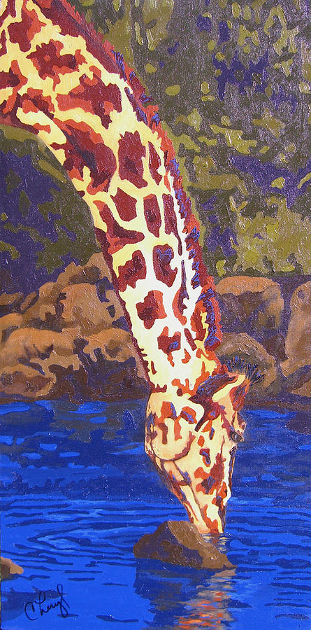 Tall Drink Of Water Painting by Cheryl Bowman