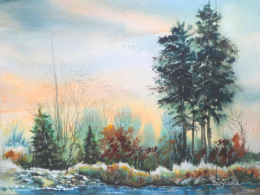 Tall Pines Painting by Anthony DiNicola