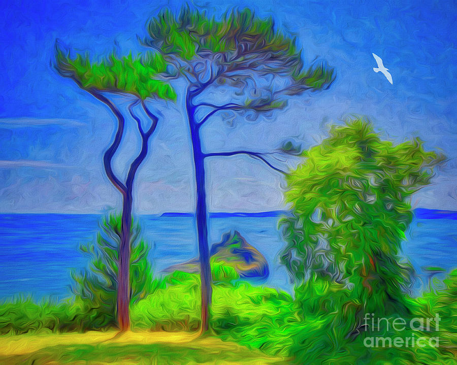 Tall Pines Digital Art by Edmund Nagele FRPS