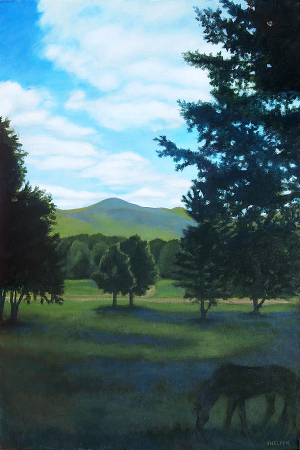 Mountains Painting - Tall Pines Surround Your Green Hills by Suzanne Shelden Mountains Painting - Tall Pines Surround Your Green Hills by Suzanne Shelden
