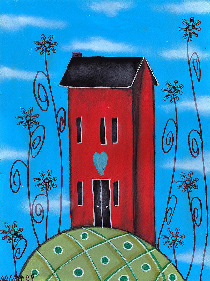 Tall Saltbox Painting by Abril Andrade