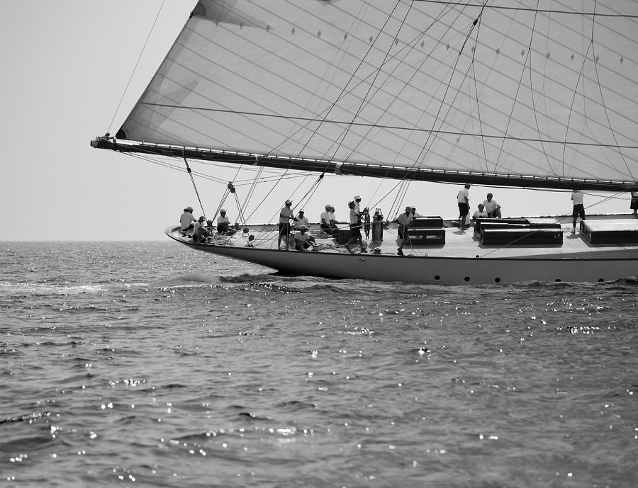 Tall ship crew ready to waves fight Photograph by Pedro Cardona Llambias