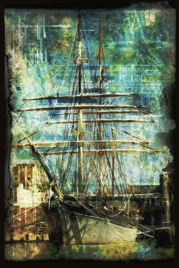 Tall Ship Elissa Digital Art by Ray Keeling