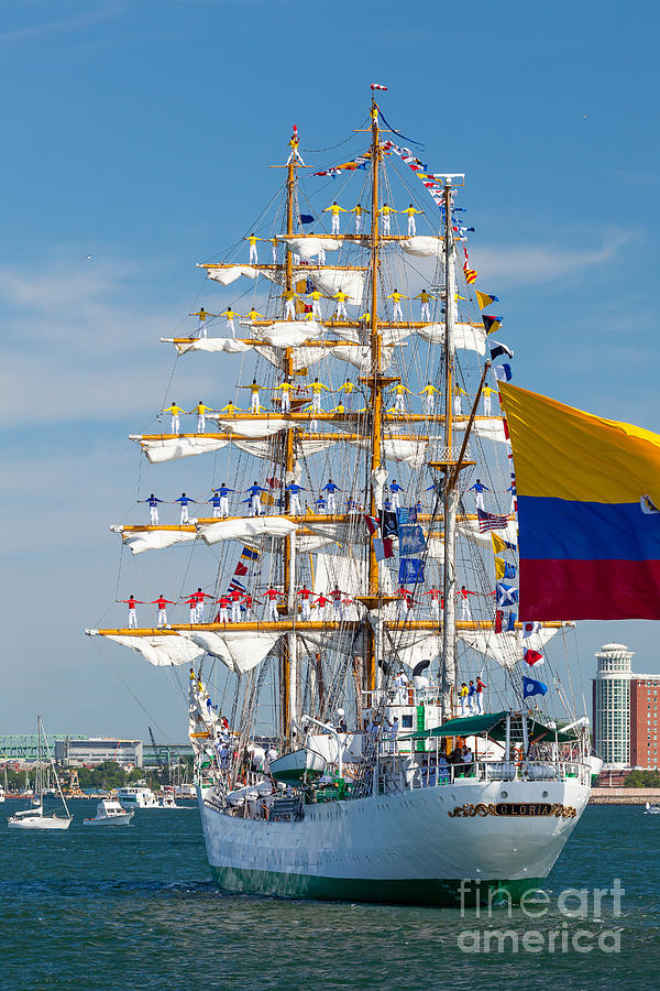 Boston Photograph - Tall Ship Gloria in Boston by Susan Cole Kelly