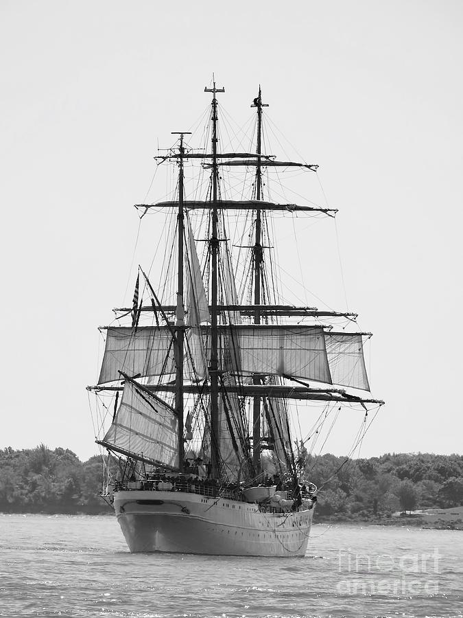 Tall Ship in Black and White Photograph by Beth Myer Photography