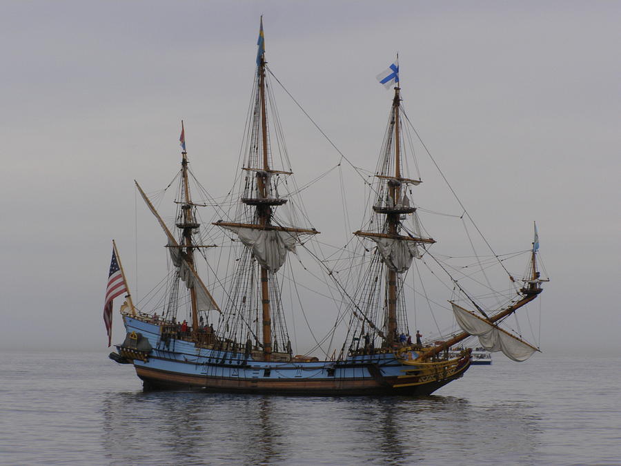 Tall Ships Photograph - Tall Ship in New England by Richard Payer