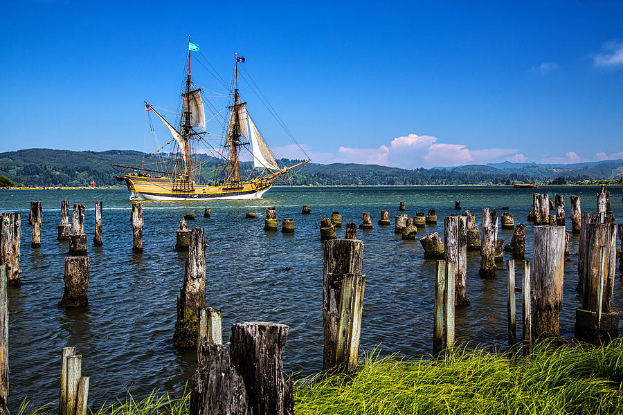 Boat Photograph - Tall Ship Lady Washington by Robert Bynum
