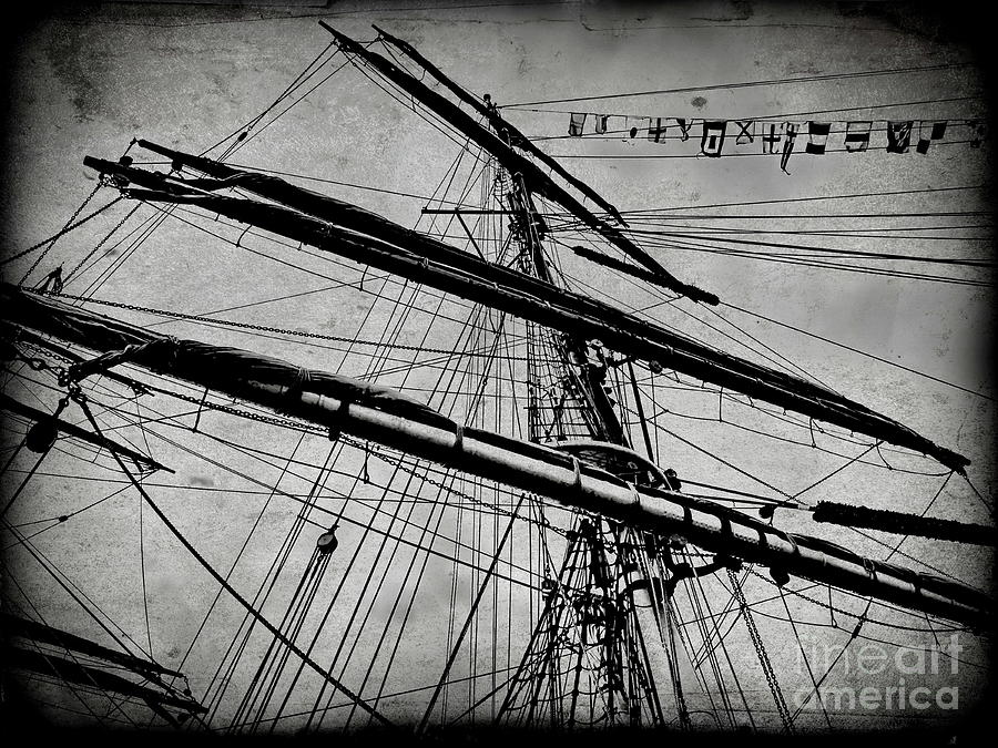 Tall Ship Mast V3 Digital Art by Tim Richards