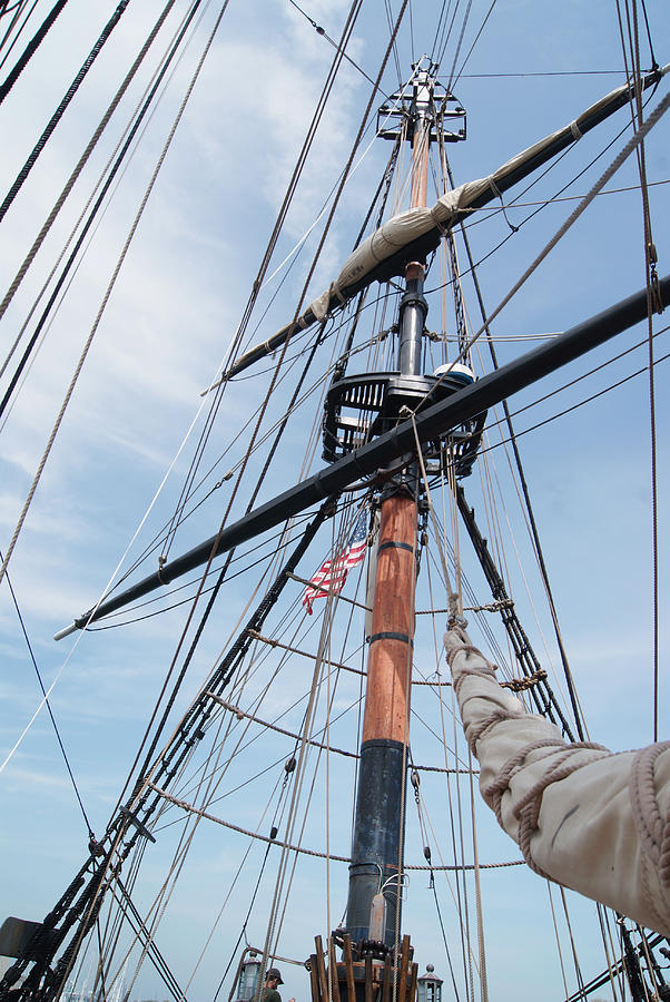 Tall Ship Riggings With Old Glory Photograph By Margie Avellino 