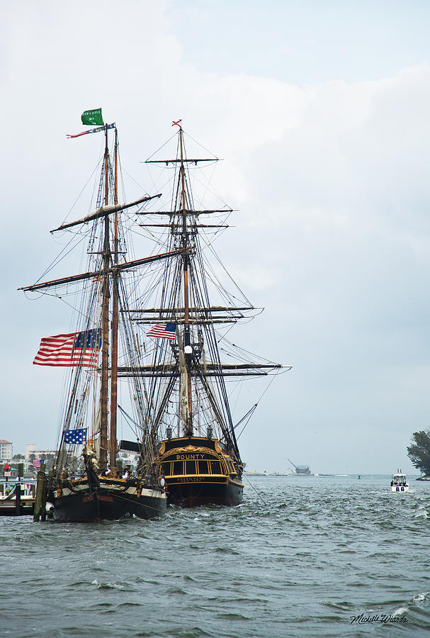 Tall Ships HMS Bounty and Privateer Lynx at Peanut Island Florida Photograph by Michelle Constantine