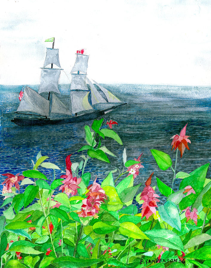 Tall Ships in Victoria BC Painting by Eric Samuelson