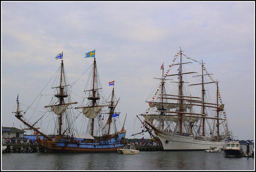 Up Movie Photograph - Historic Tall Ships Hermione and Sagres by Dora Sofia Caputo