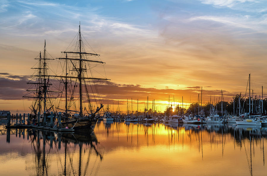 Tall Ships Sunset 1 Photograph by Greg Nyquist