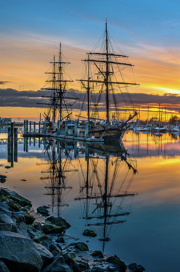 Tall Ships Sunset 2 Photograph by Greg Nyquist