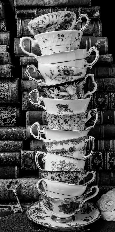 Tall Stack Of Tea Cups Photograph by Garry Gay