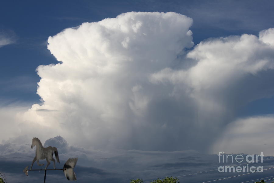 Storm Clouds Photograph - Tall Storm Clouds by Sheri Simmons