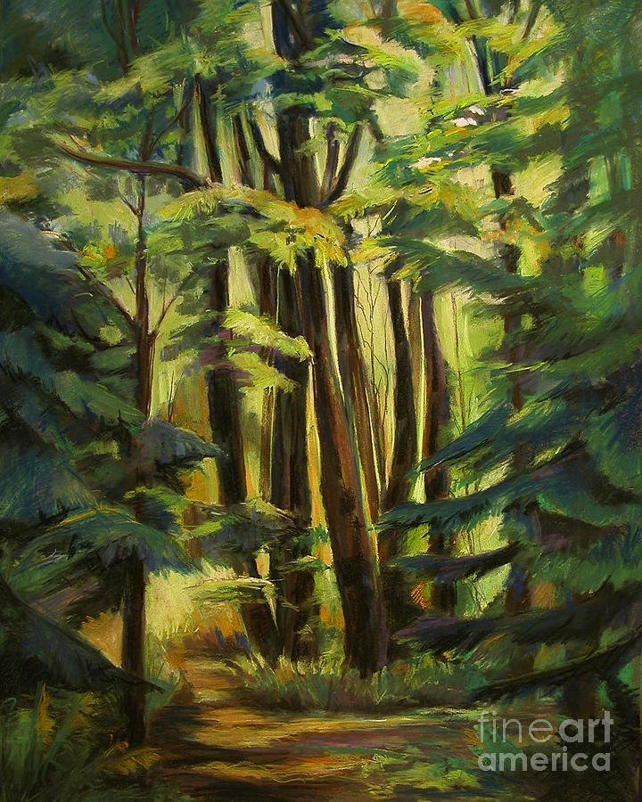 Tall Trees Painting by Synnove Pettersen
