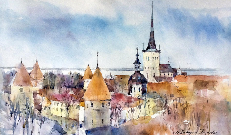 Tallinn - Estonia Painting by Natalia Eremeyeva Duarte