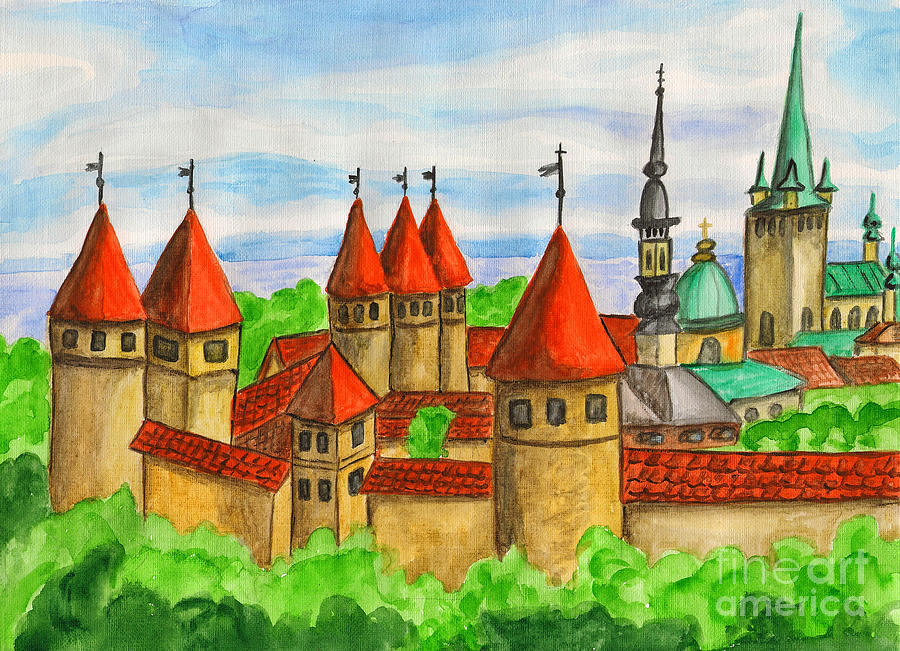Tallinn, painting Painting by Irina Afonskaya