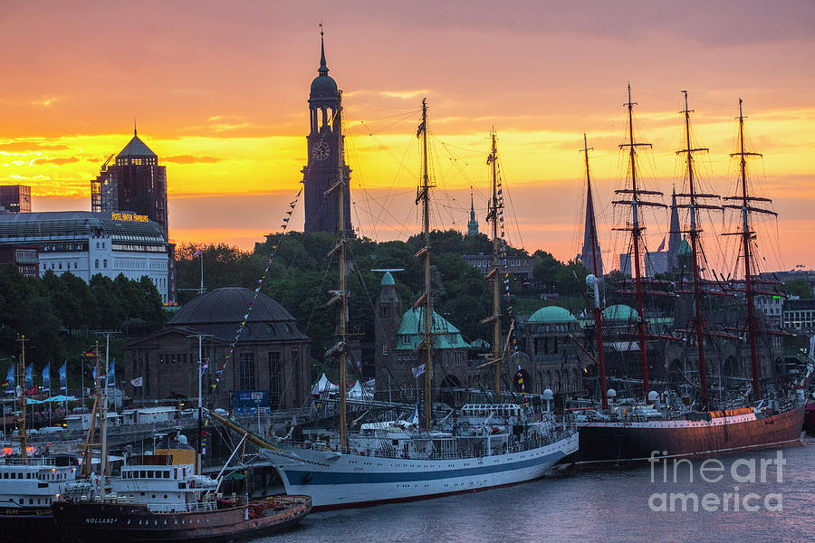 Tallships moored in Hamburg Photograph by Sheila Smart Fine Art Photography