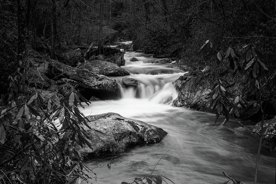 Tallulah River In Bw Photograph