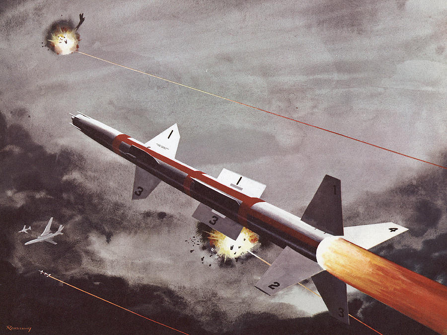 Space Painting - Talos Surface To Air Missile by American School