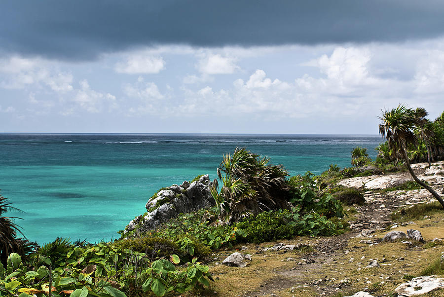 Talum Ruins Mexico Ocean View Photograph by Douglas Barnett