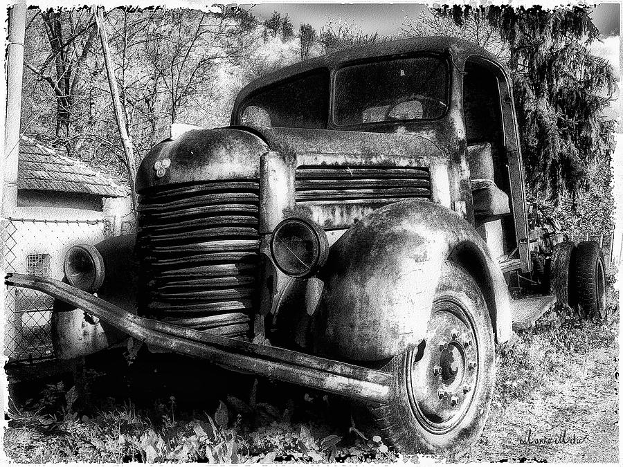 TAM Truck Black and White Photograph by Marko Mitic - Pixels