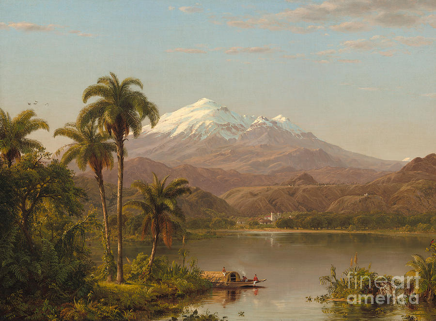Tamaca Palms Painting by Frederic Edwin Church