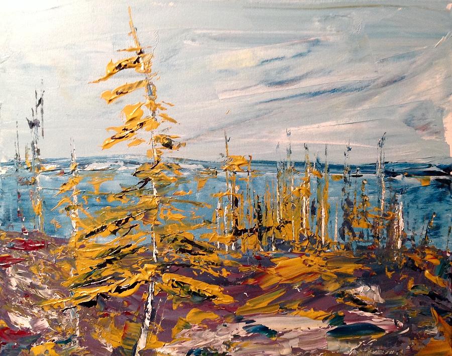 Tamarack - Fall Painting by Desmond Raymond