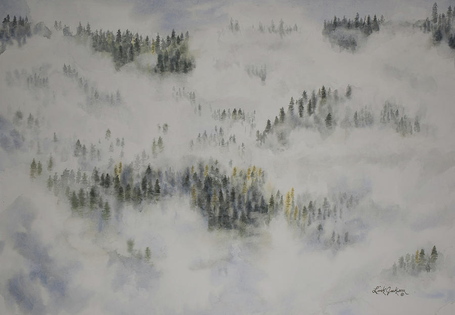Tamaracks in the Mist Painting by Link Jackson