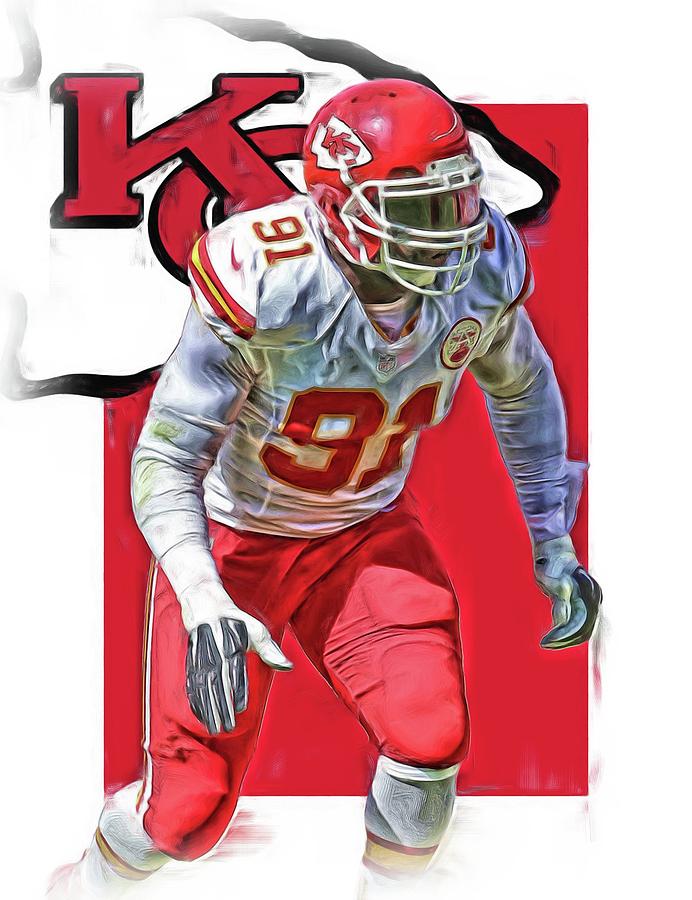 Patrick Mahomes Kansas City Chiefs 30 x 40 Archival Paper Print Art-  Embellished by Artist Matt