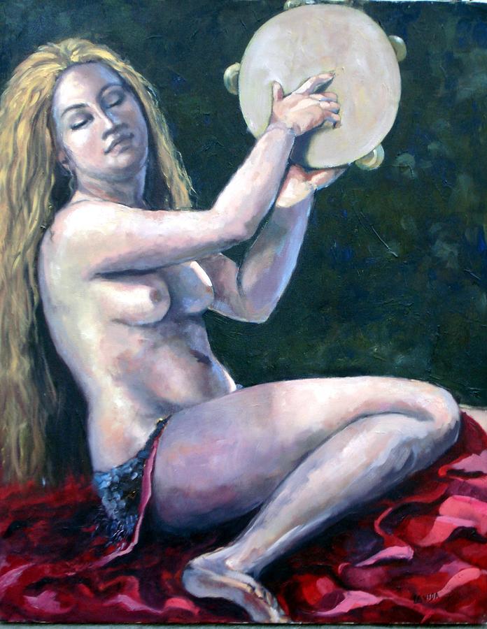 Tambourine Dreaming Painting by Janet Lavida