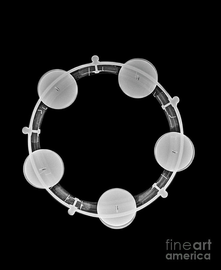 Tambourine under x-ray  Photograph by Guy Viner