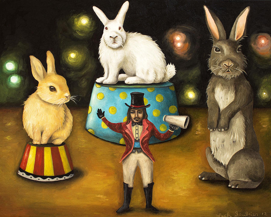 Taming Of The Giant Bunnies Painting by Leah Saulnier The Painting Maniac