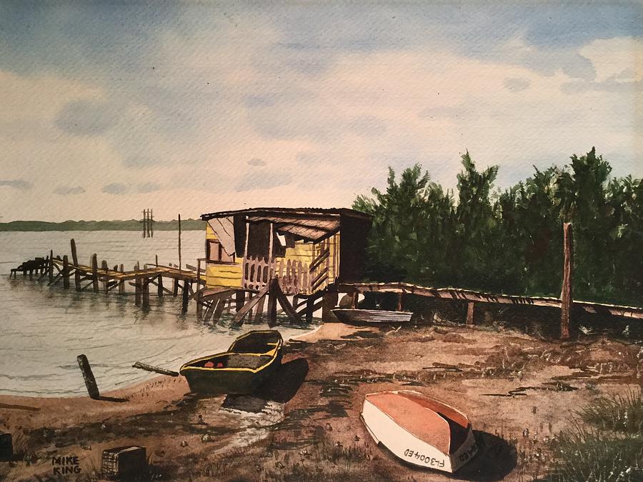 Tampa Bay Bait Shack Painting by Mike King