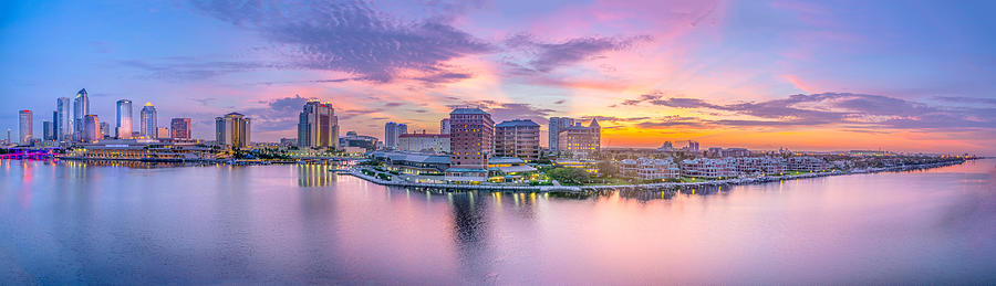 Tampa Bay Panorama  Photograph by Lance Raab Photography
