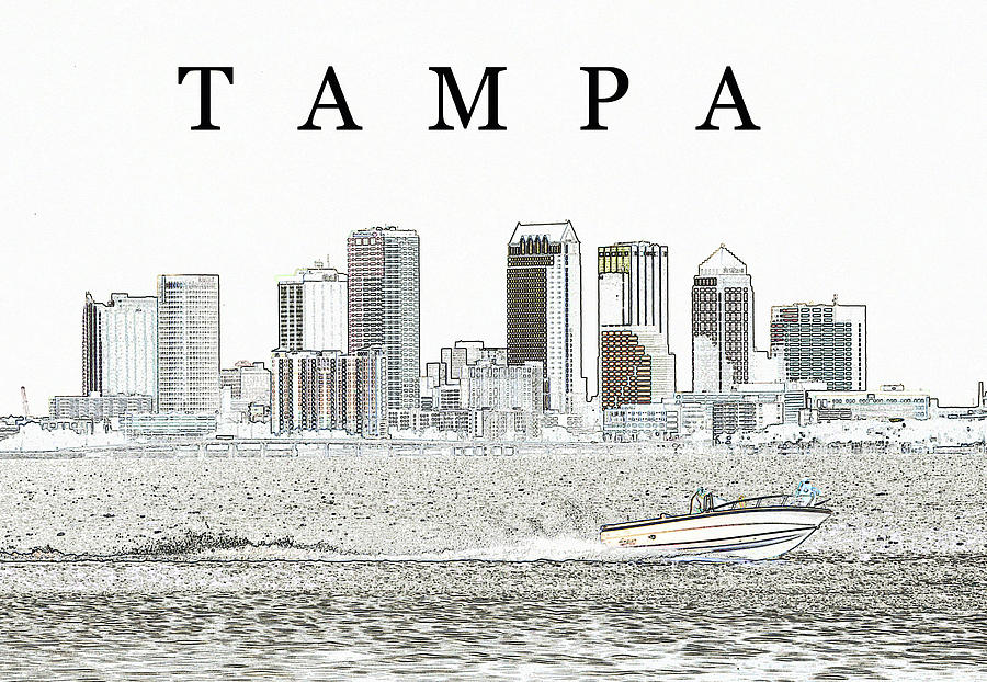 Tampa city by the bay Painting by David Lee Thompson