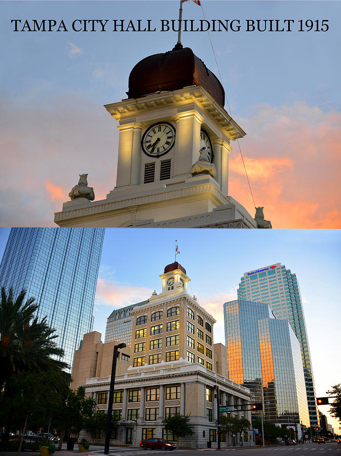 Dual Photograph - Tampa City Hall building built 1915 by David Lee Thompson
