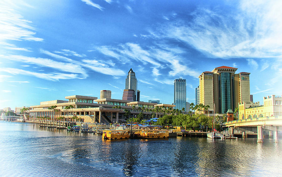 Tampa Convention Center and Skyline  Photograph by Ola Allen