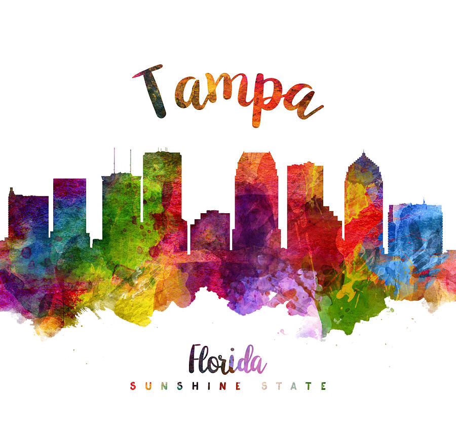 Tampa Painting - Tampa Florida 23 by Aged Pixel