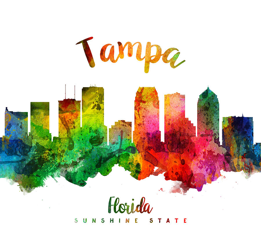Tampa Painting - Tampa Florida 24 by Aged Pixel