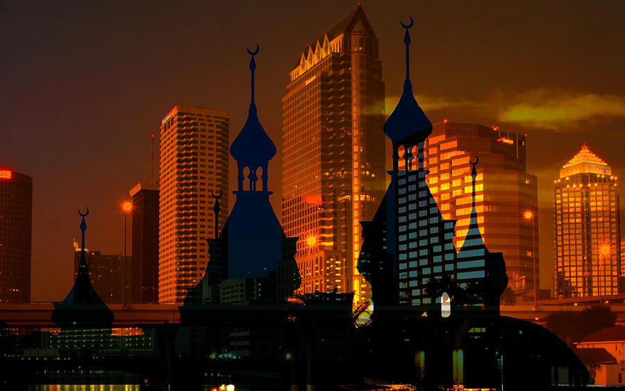 Tampa Glowing Gold Photograph by David Lee Thompson