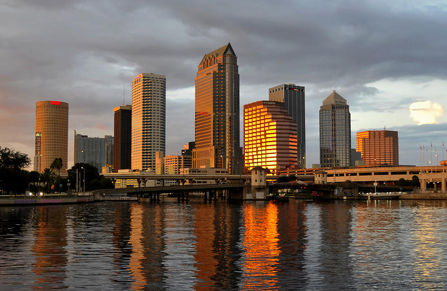 Tampa Photograph - Tampa in reflection by David Lee Thompson