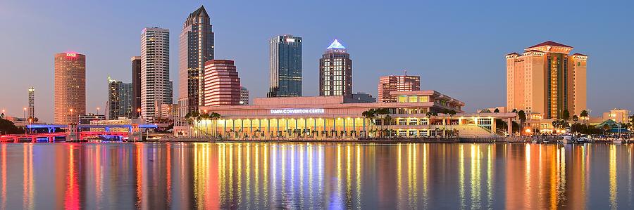 Tampa Panoramic Sunset Photograph by Frozen in Time Fine Art Photography
