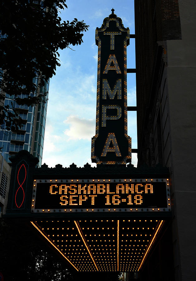 Tampa Theatre sign and marquee Photograph by David Lee Thompson